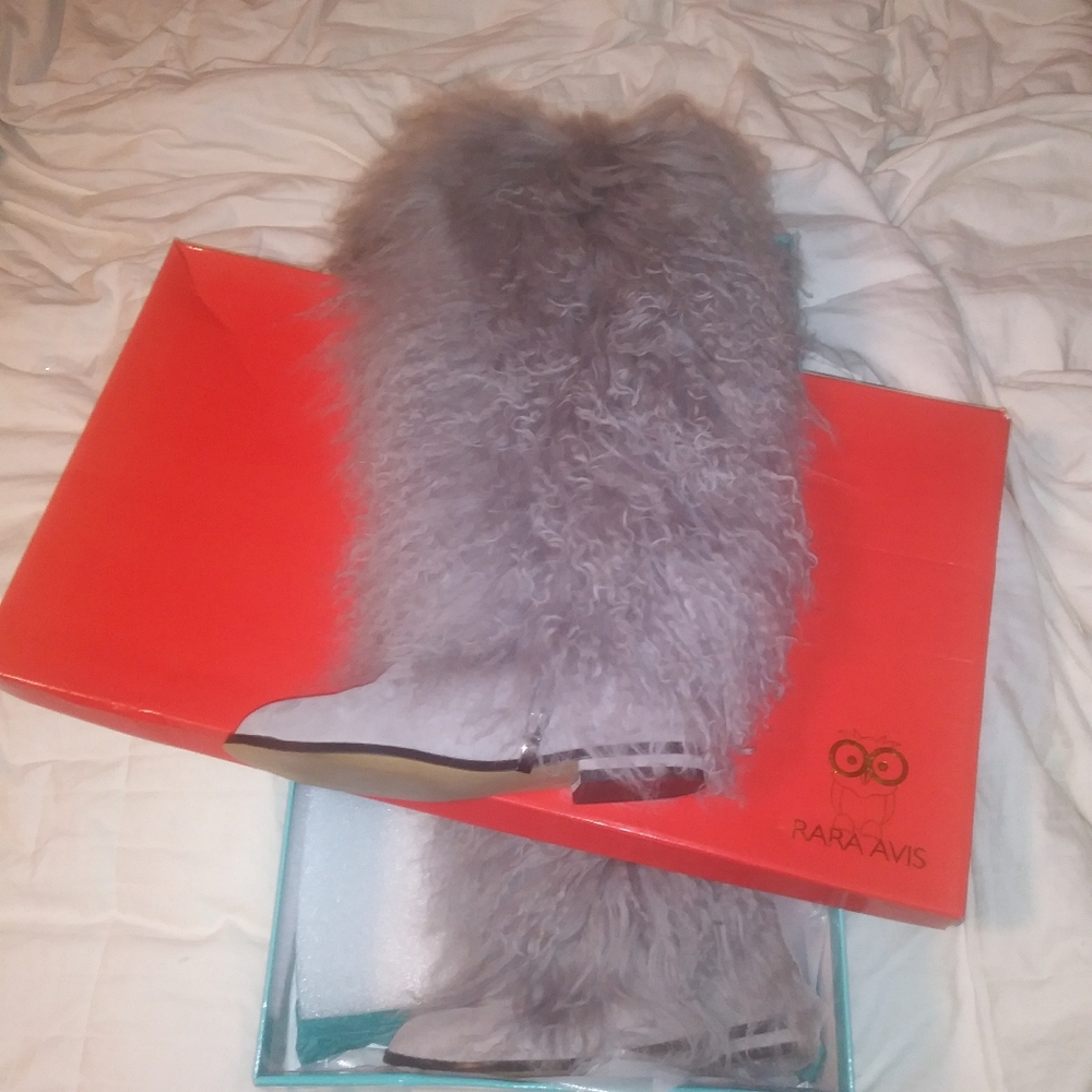 RARA AVIS MONGOLIAN FUR BOOTS